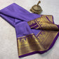 Contrast color pure mysore silk saree