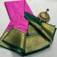 Contrast color pure mysore silk saree