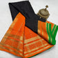 Contrast color pure mysore silk saree