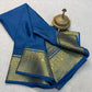 Contrast color pure mysore silk saree