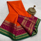 Contrast color pure mysore silk saree