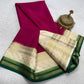 Contrast color pure mysore silk saree
