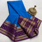 Contrast color pure mysore silk saree