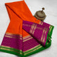 Contrast color pure mysore silk saree