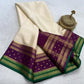Contrast color pure mysore silk saree
