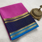 Contrast color pure mysore silk saree