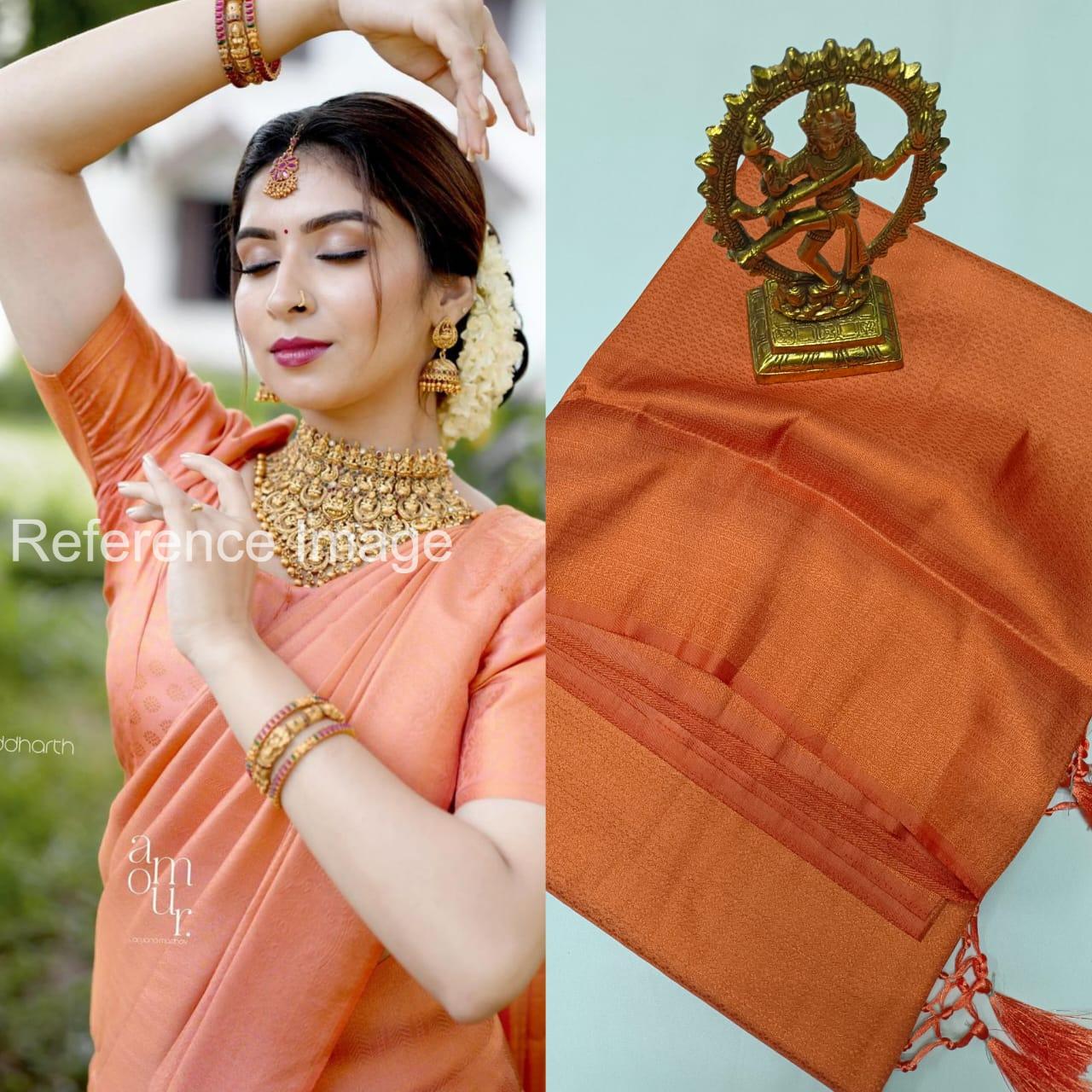 Copper softy kubera pattu saree