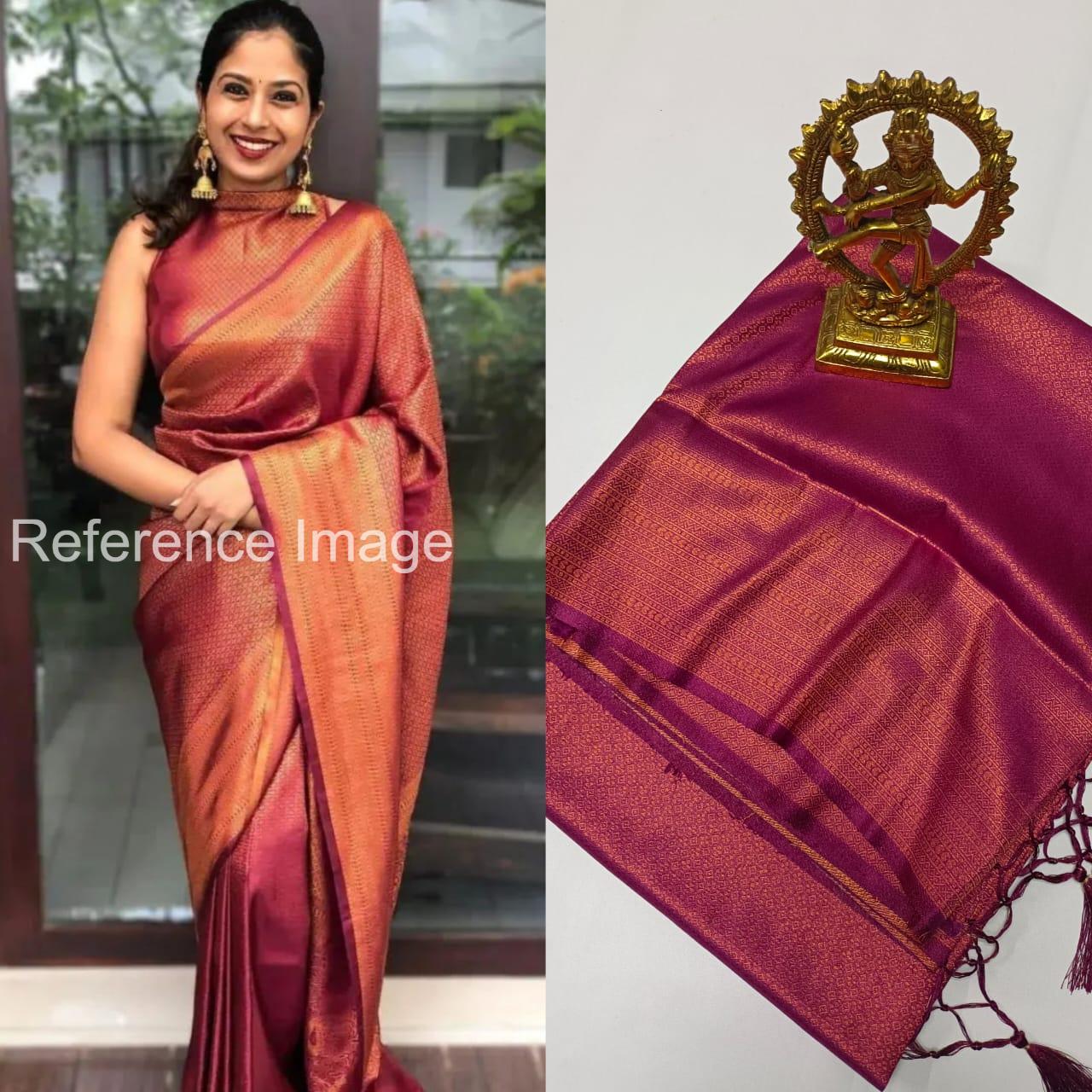 Copper softy kubera pattu saree