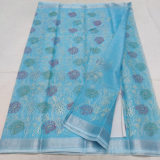 Cotton kota embroidery saree