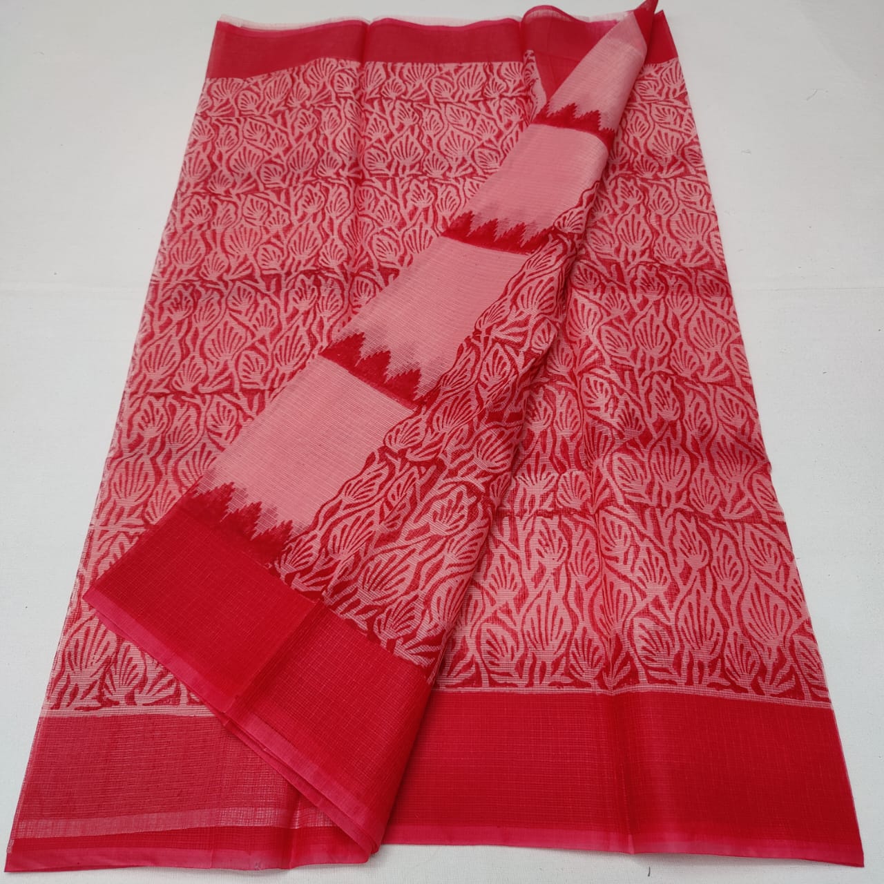 Cotton kota screen printed saree
