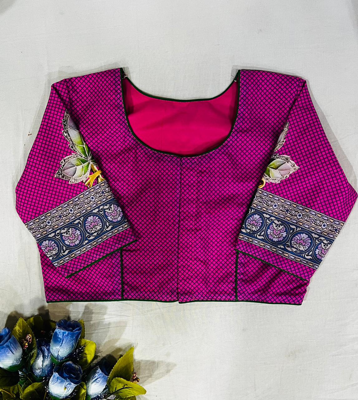 Cotton printed boutique style blouse www.vannamayil