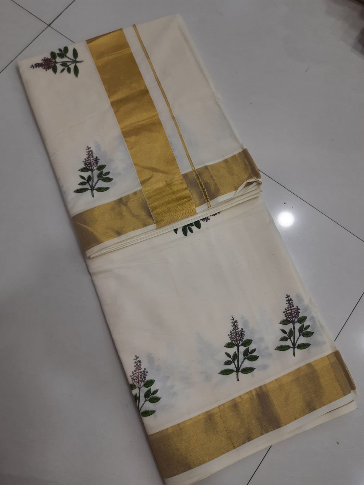 Cotton thulasi kathir printed saree