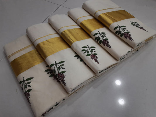 Cotton thulasi kathir printed saree
