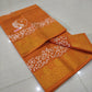 Cotton wax printed saree