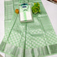Semi Silk Saree & Cotton Dhoti Shirt - Couple Combo Set