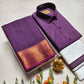 Couple's Combo Dhoti Shirt With Embossed Silk Saree