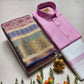 Couple's Combo Dhoti Shirt With Embossed Silk Saree