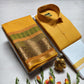 Couple's Combo Dhoti Shirt With Embossed Silk Saree