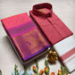 Couple's Combo Dhoti Shirt With Embossed Silk Saree