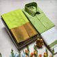 Couple's Combo Dhoti Shirt With Embossed Silk Saree