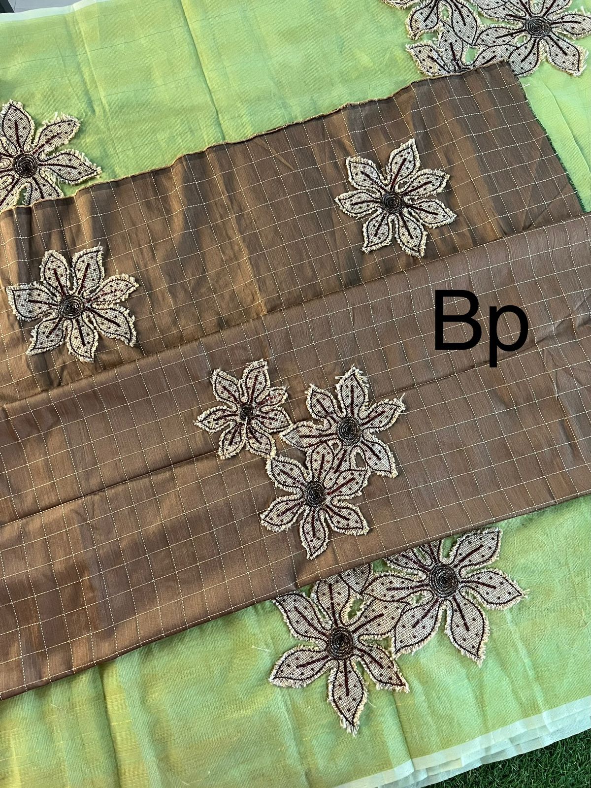 Customized kora cotton saree