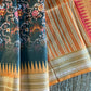 Digital kalamkari printed matka tussar silk saree