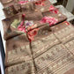 kalamkari digital printed semi tussar saree