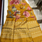 Digital kalamkari printed tussar silk saree