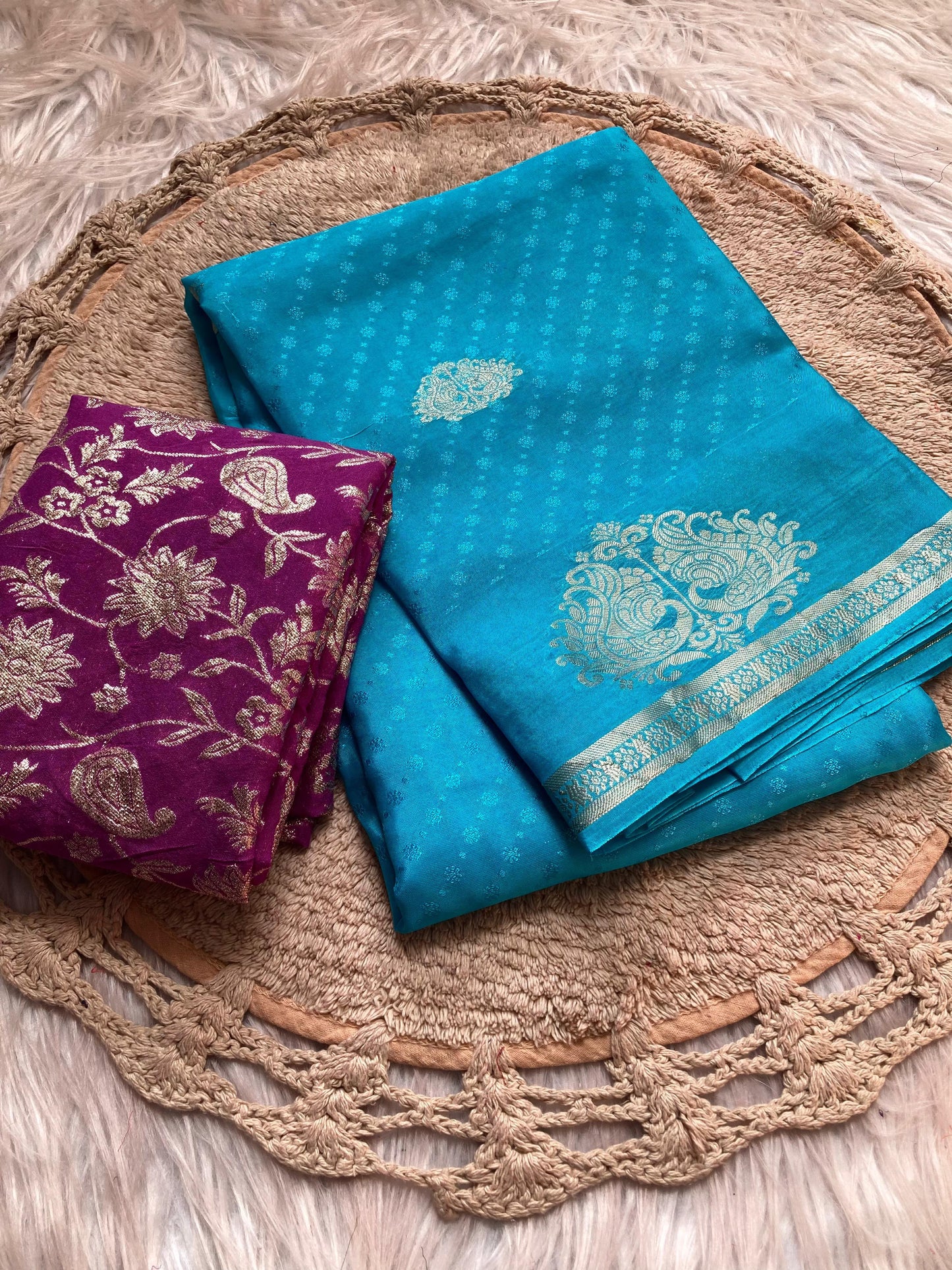 Crepe dola silk saree