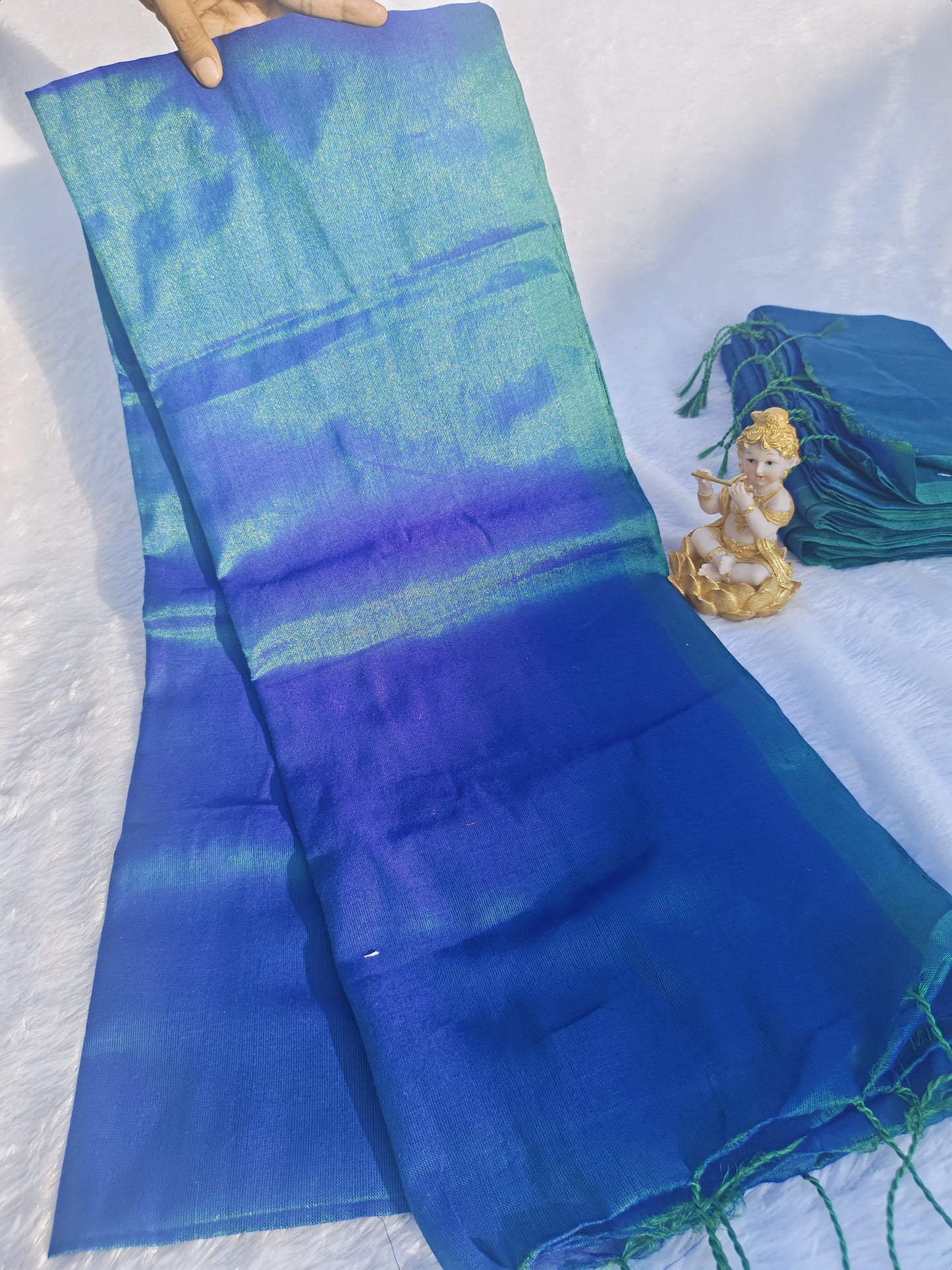 Dual Tone Tissue Cotton Saree