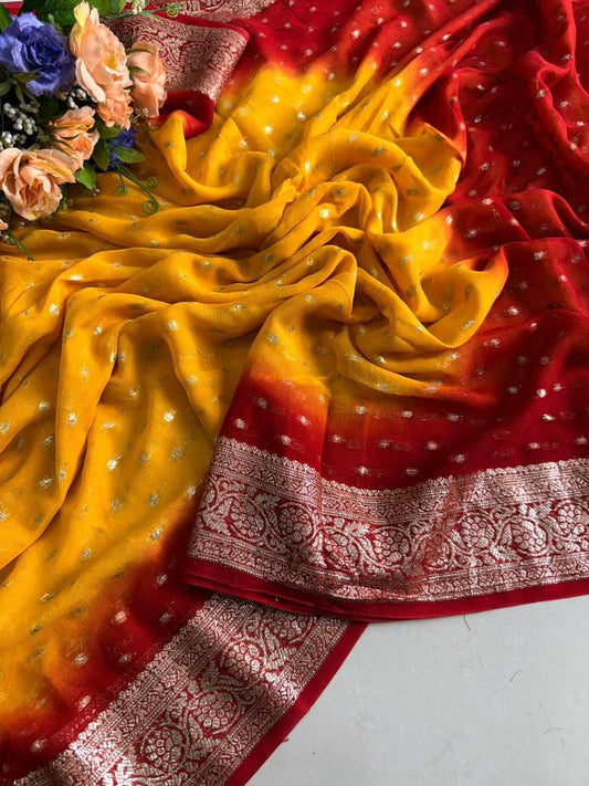 Durga Pooja Special Viscose Georgette Saree