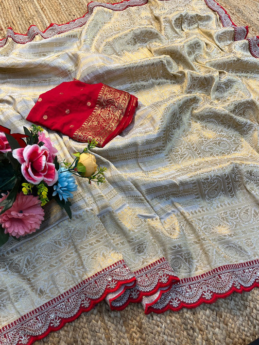 Durga Pooja Special Khadi Silk Weaving Saree