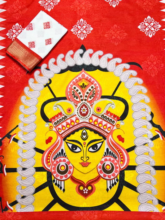 Red Devi Durga Pooja Special Saree Edition