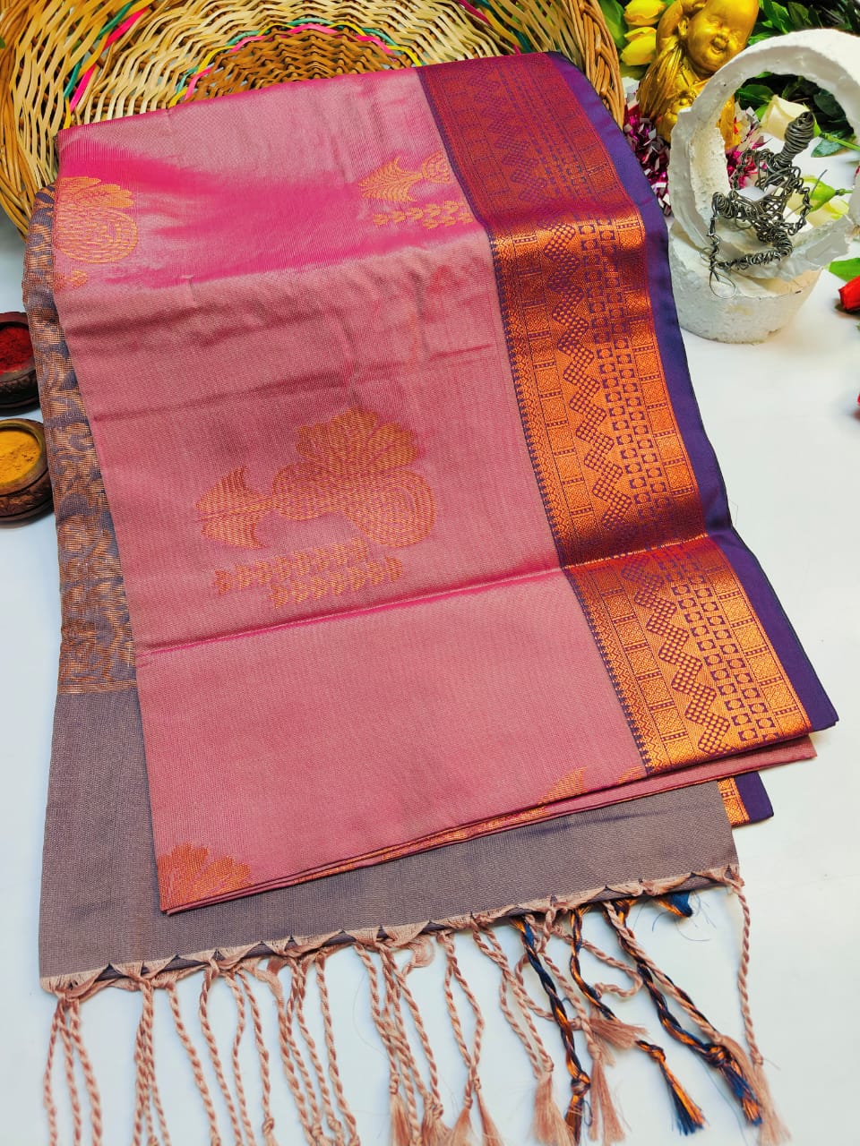 Elampillai Semi Soft Silk Saree With Beautiful Border