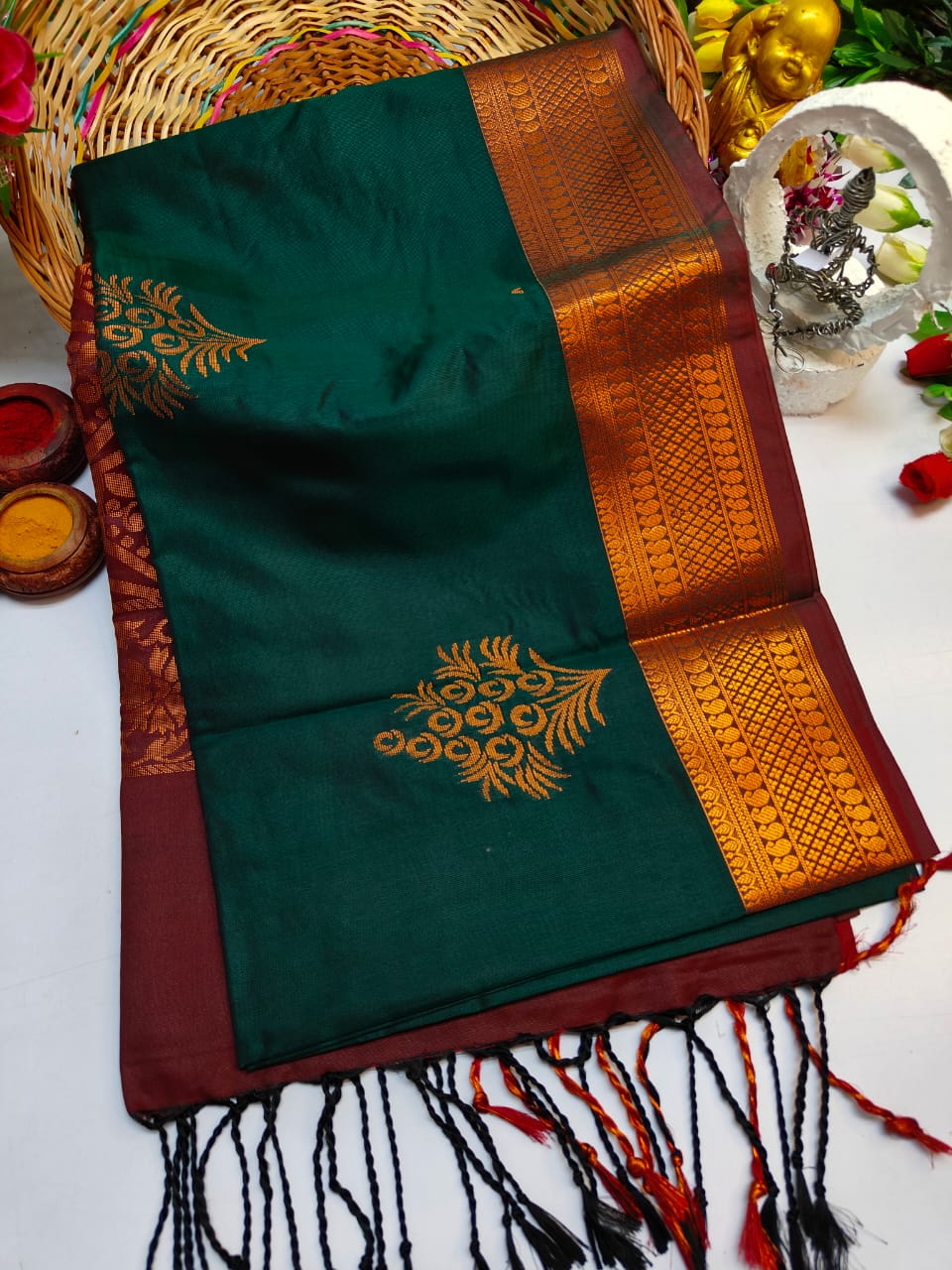 Elampillai Semi Soft Silk Saree With Beautiful Border