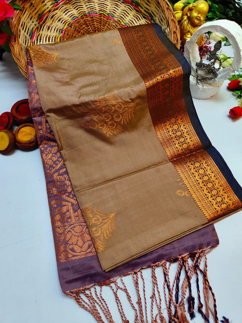 Elampillai Semi Soft Silk Saree With Beautiful Border