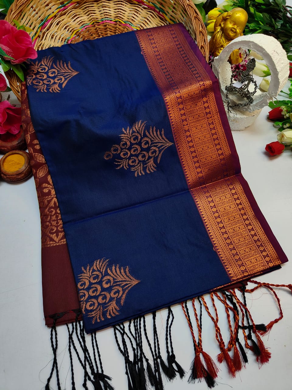 Elampillai Semi Soft Silk Saree With Beautiful Border