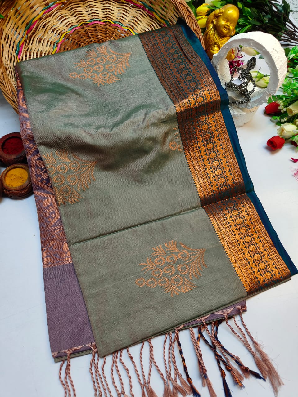 Elampillai Semi Soft Silk Saree With Beautiful Border