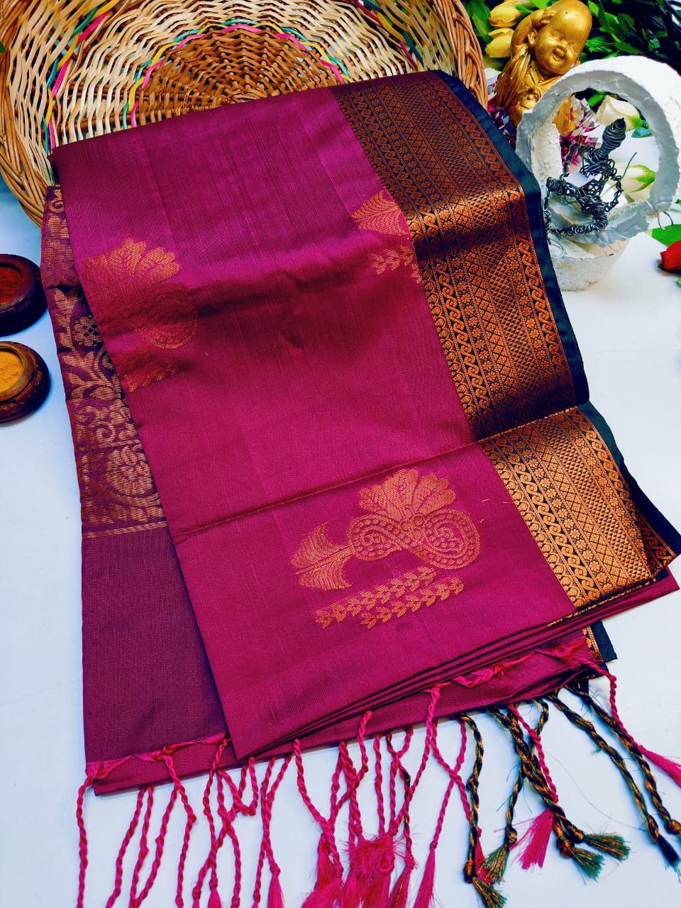 Elampillai Semi Soft Silk Saree With Beautiful Border