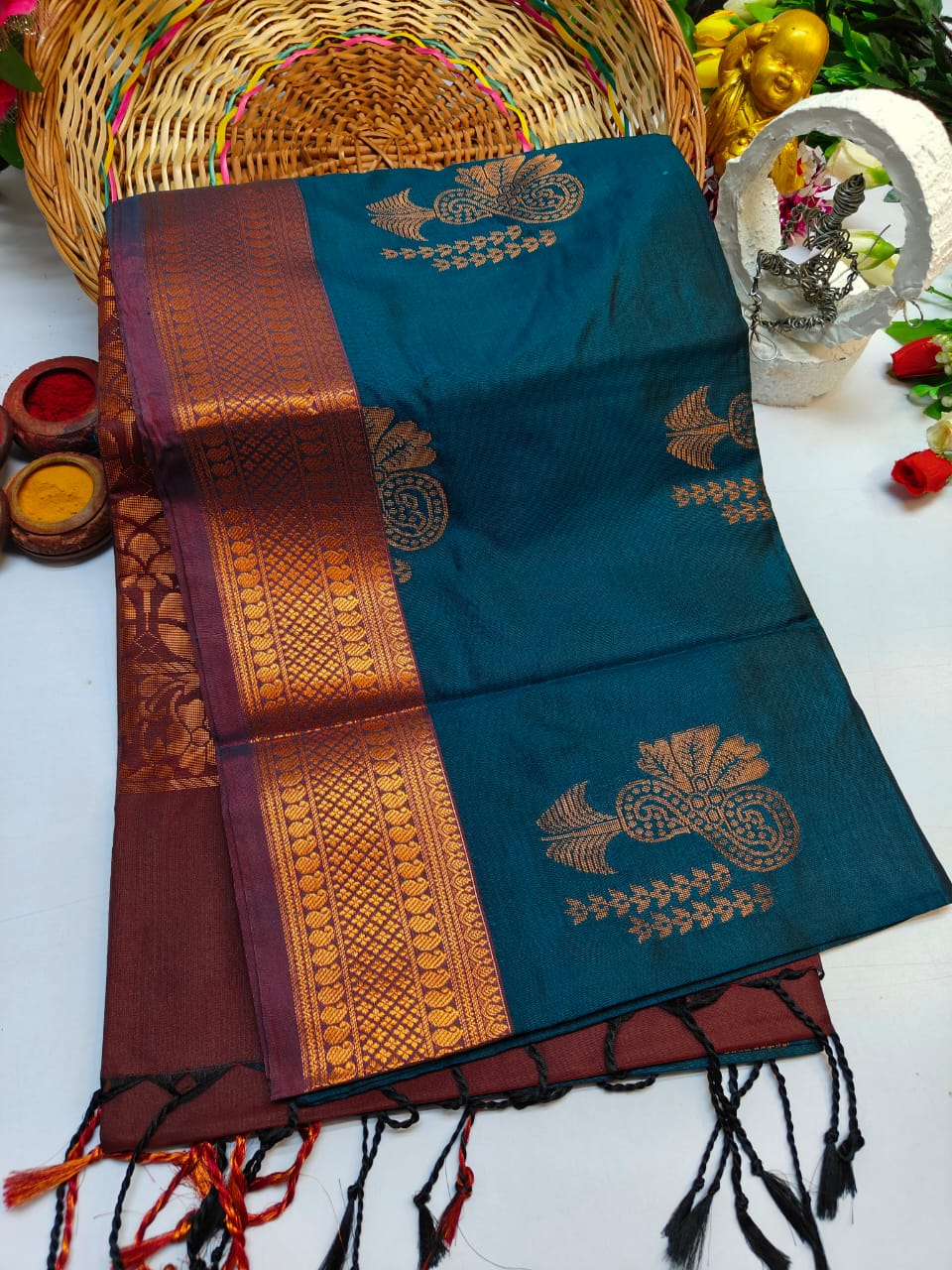 Elampillai Semi Soft Silk Saree With Beautiful Border