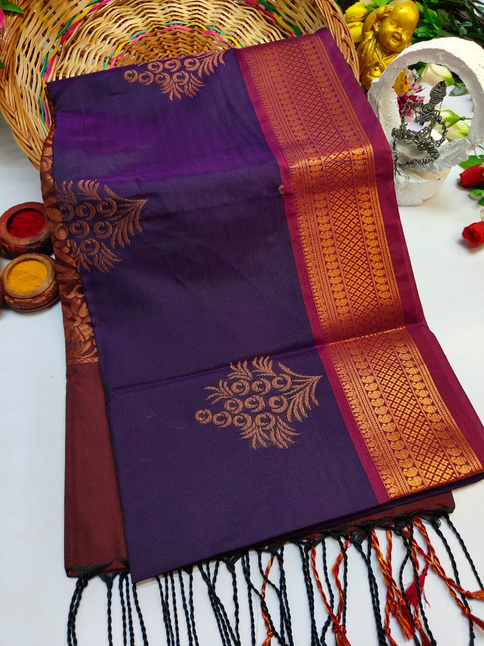 Elampillai Semi Soft Silk Saree With Beautiful Border