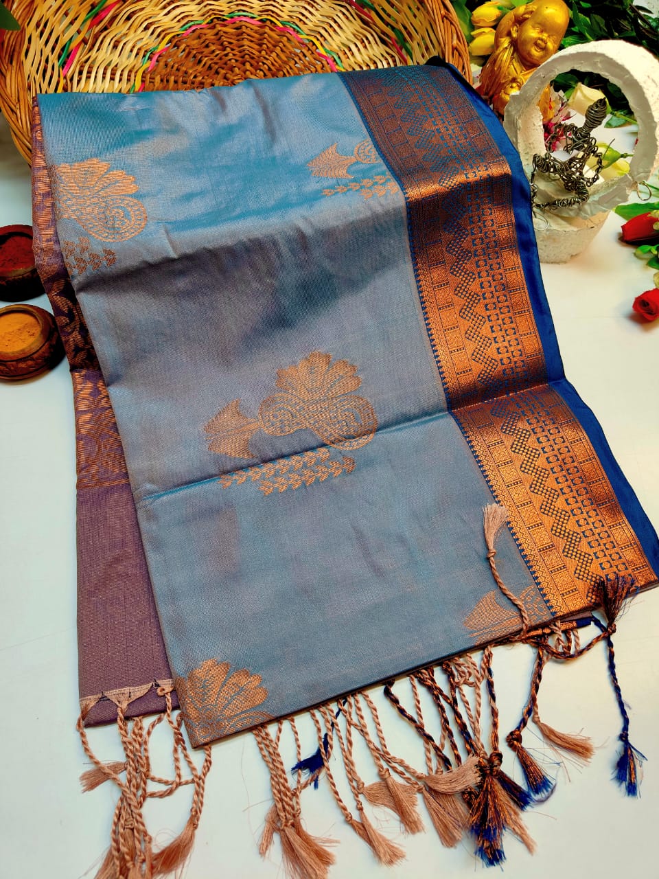 Elampillai Semi Soft Silk Saree With Beautiful Border