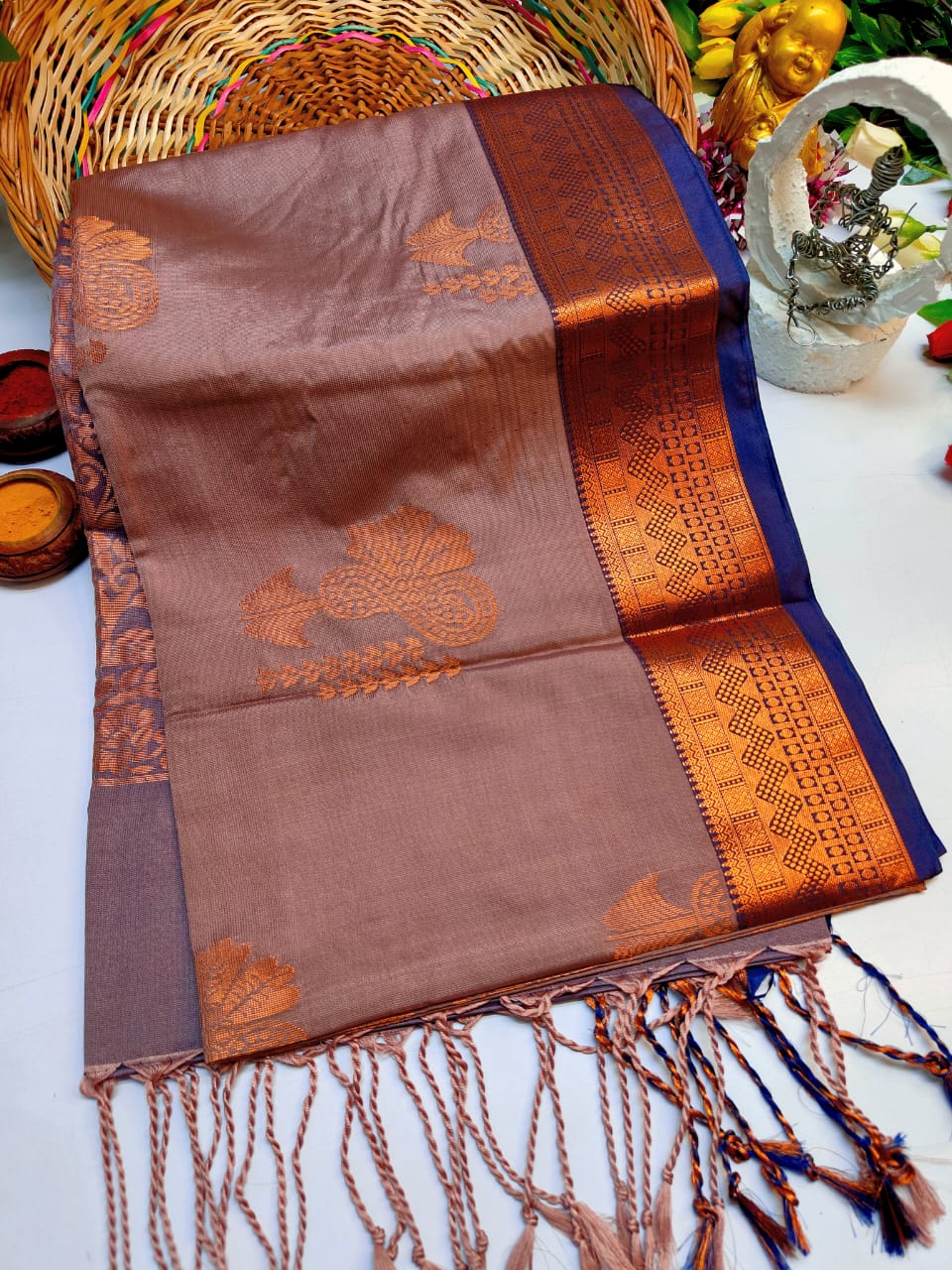 Elampillai Semi Soft Silk Saree With Beautiful Border