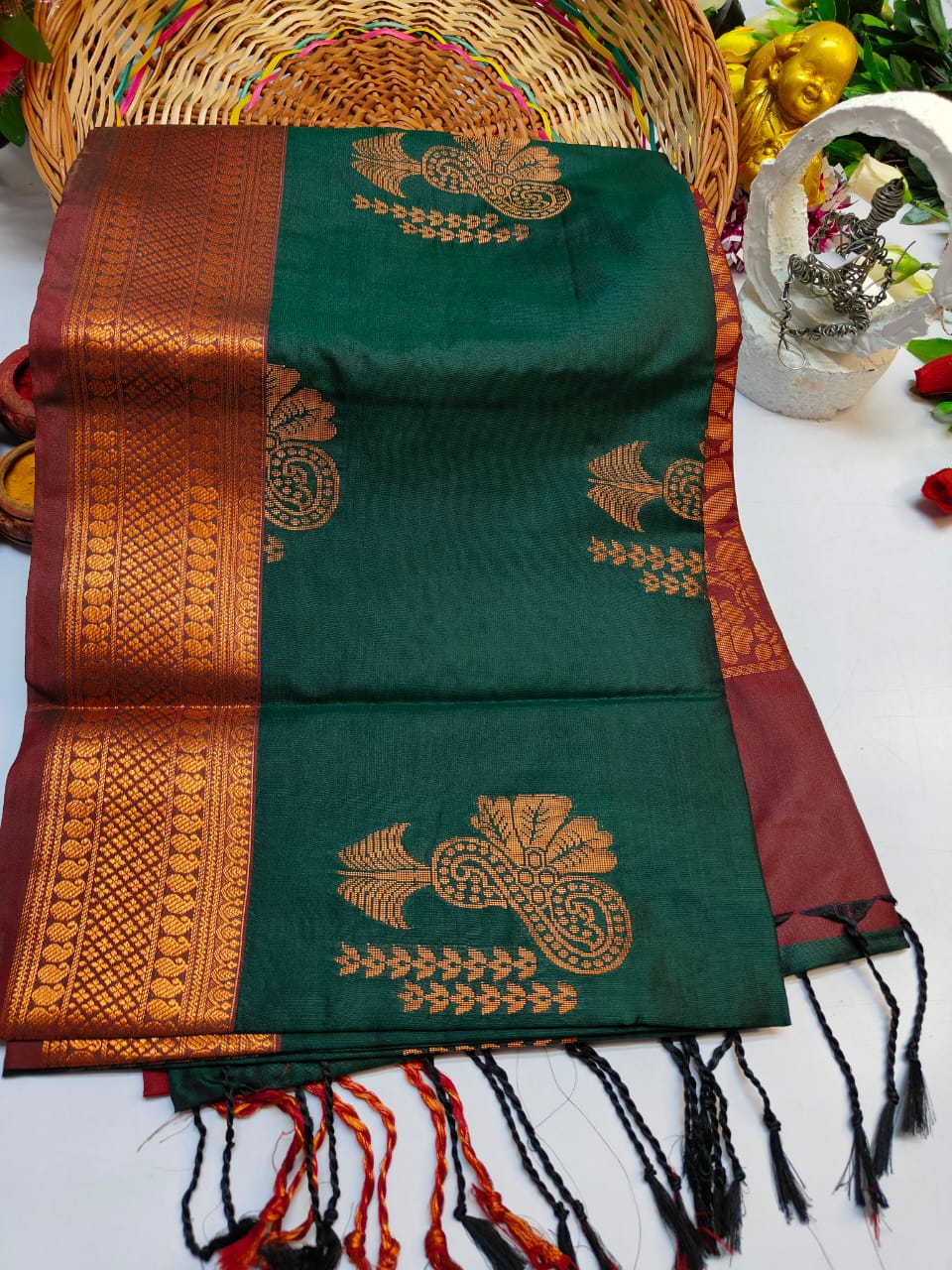 Elampillai Semi Soft Silk Saree With Beautiful Border