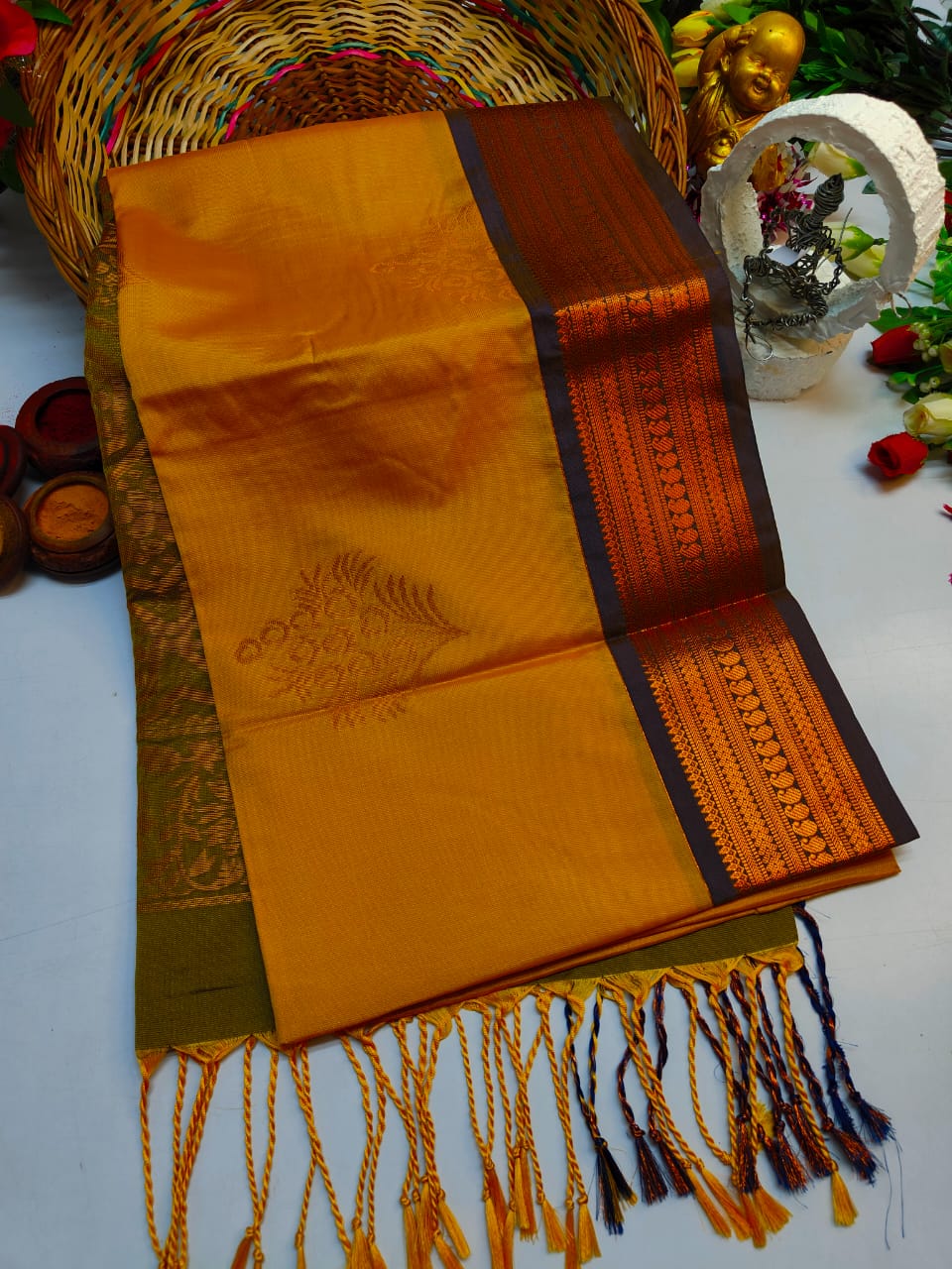 Elampillai Semi Soft Silk Saree With Beautiful Border