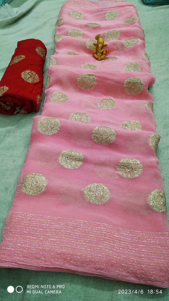 ATTRACTIVE AND BEAUTIFUL BANARASI SILK ZARI WORK SAREE