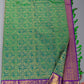 Handloom Pure Kanchipuram Peacock Green With Purple Colour Saree