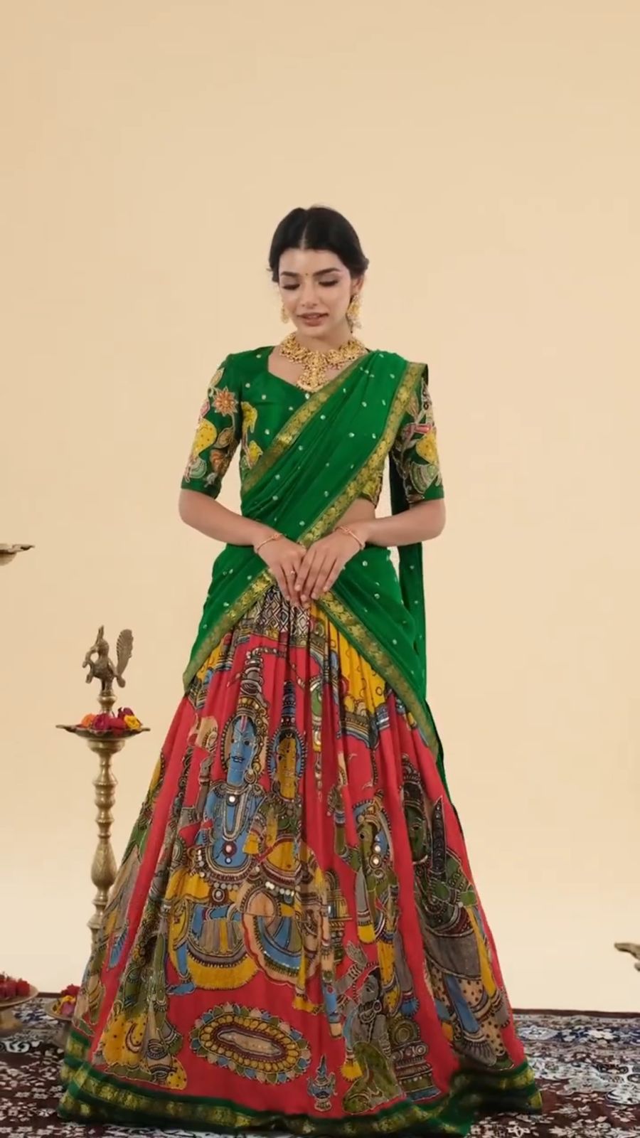 Kalamkari Style Lehenga Choli