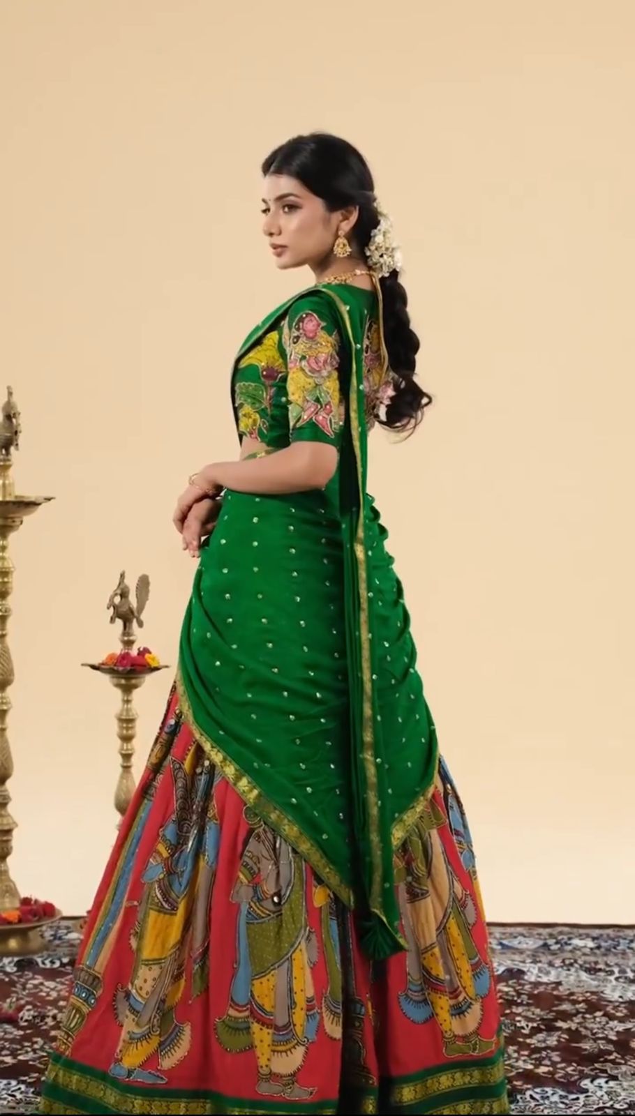 Kalamkari Style Lehenga Choli