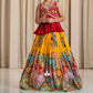Kalamkari Style Printed & Embroidered Work Stitched Kids Skirt and Top